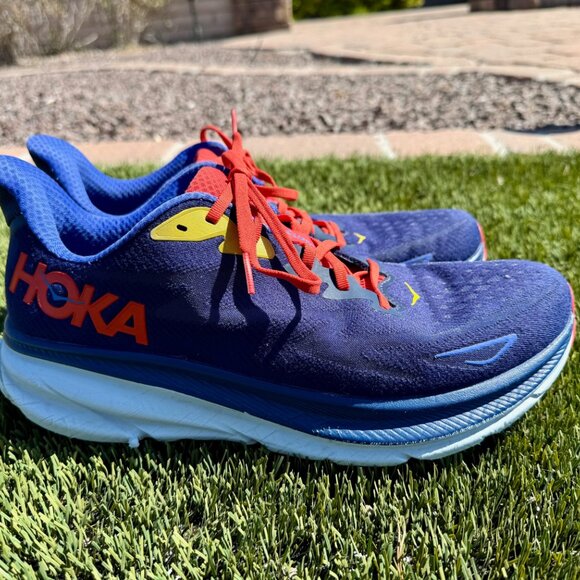 Hoka One One Clifton 9 1127895 BBDGB Blue Running Shoes Sneakers Men's Sz 13 D - Picture 2 of 7